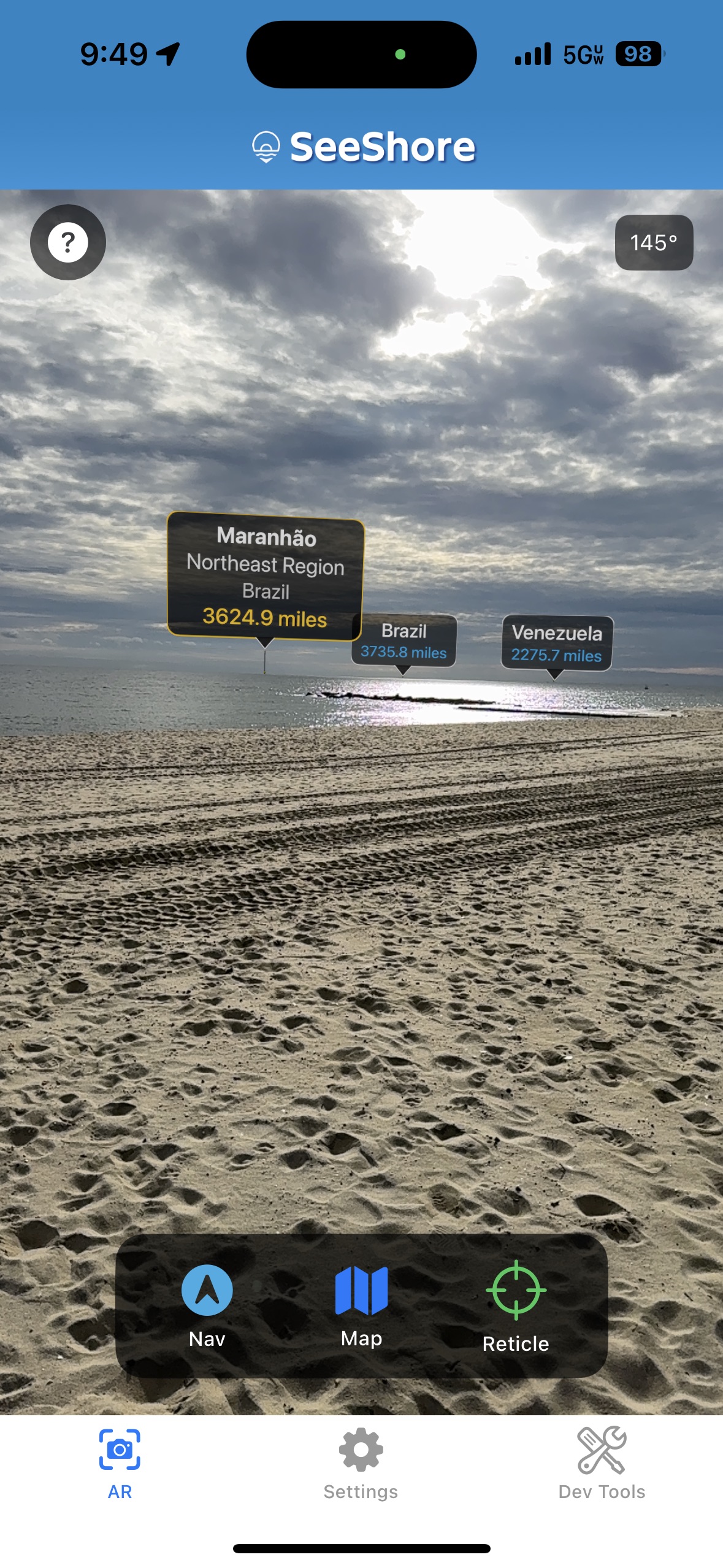 SeeShore app screenshot 1